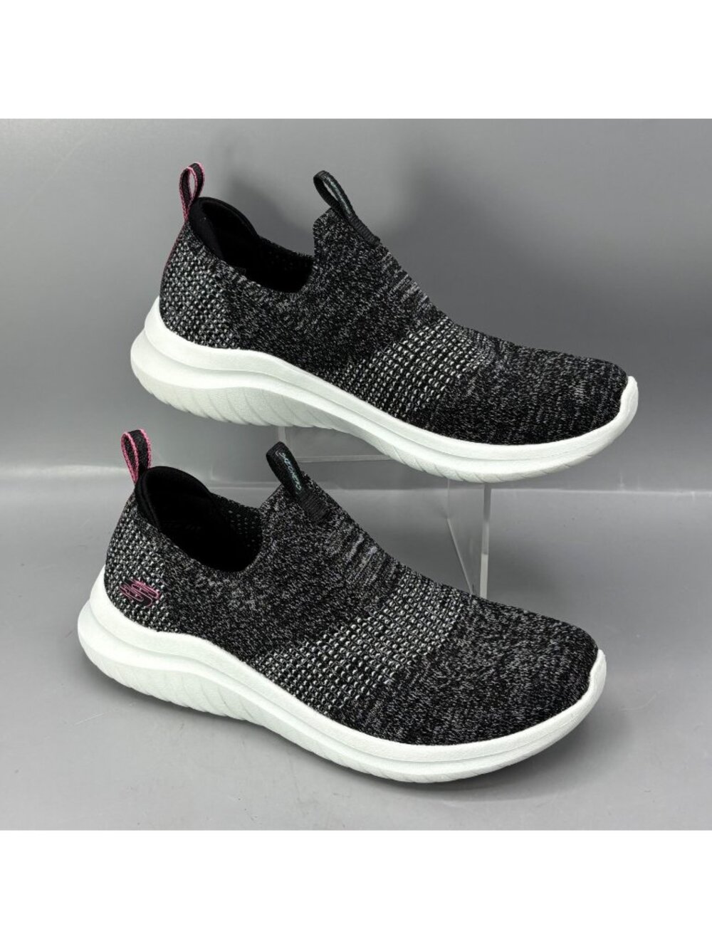 Skechers Memory Foam Ultra Flex 2.0 Slip On Comfort Shoes Womens 6 Gray 12554